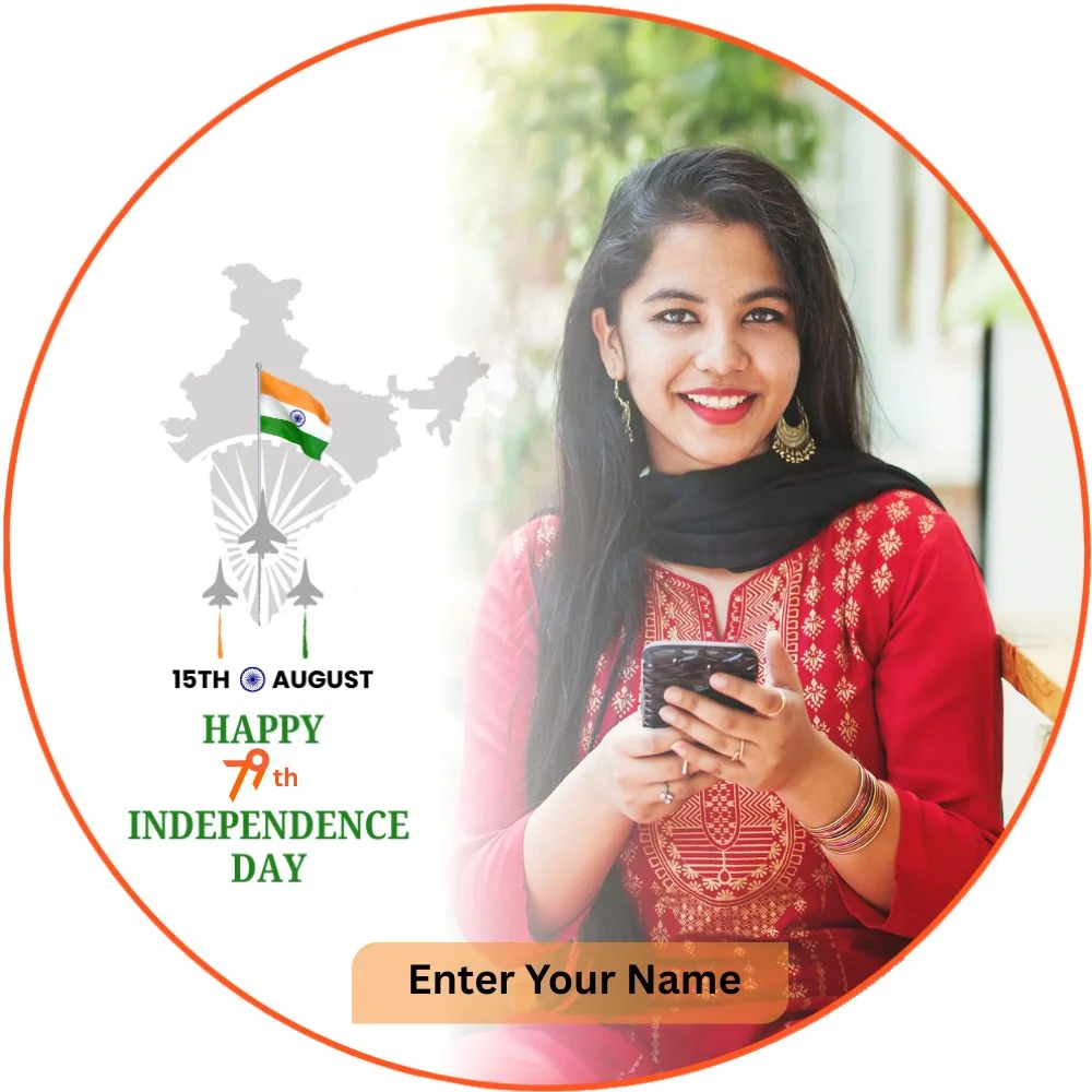 Free Custom Happy Independence Day For WhatsApp DP