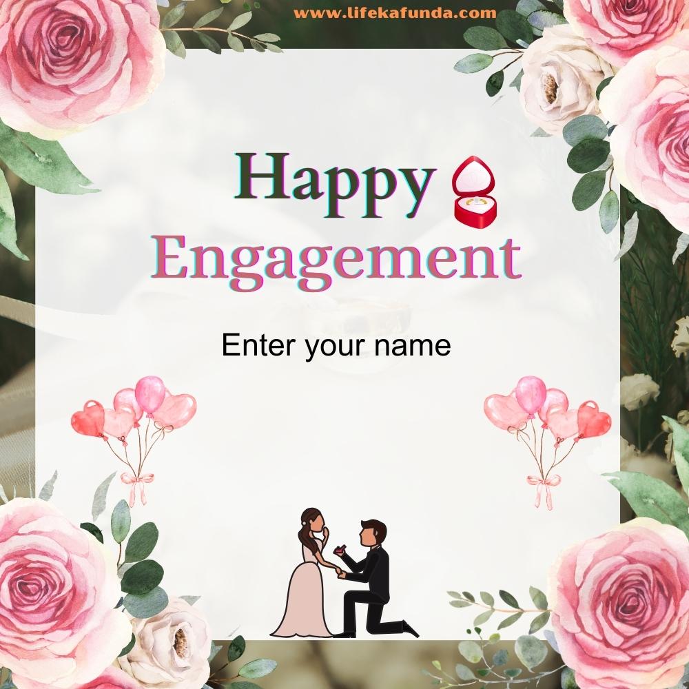 Flower Based Engagement Card