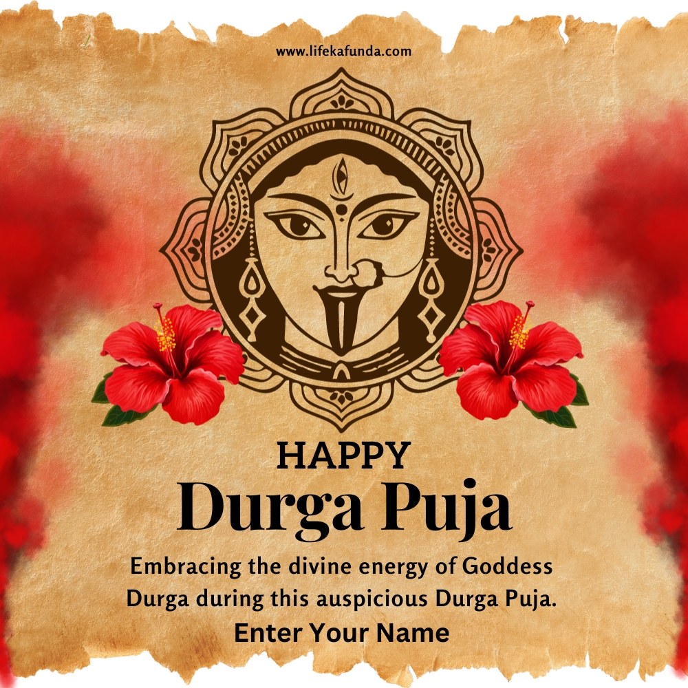 Happy Durga Puja Wishes Card
