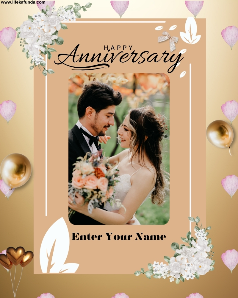 Anniversary wishes card with Photo 2024