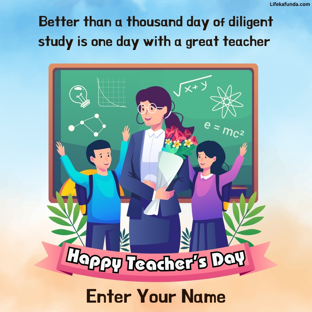 Delightful wishes card for Happy Teachers Day