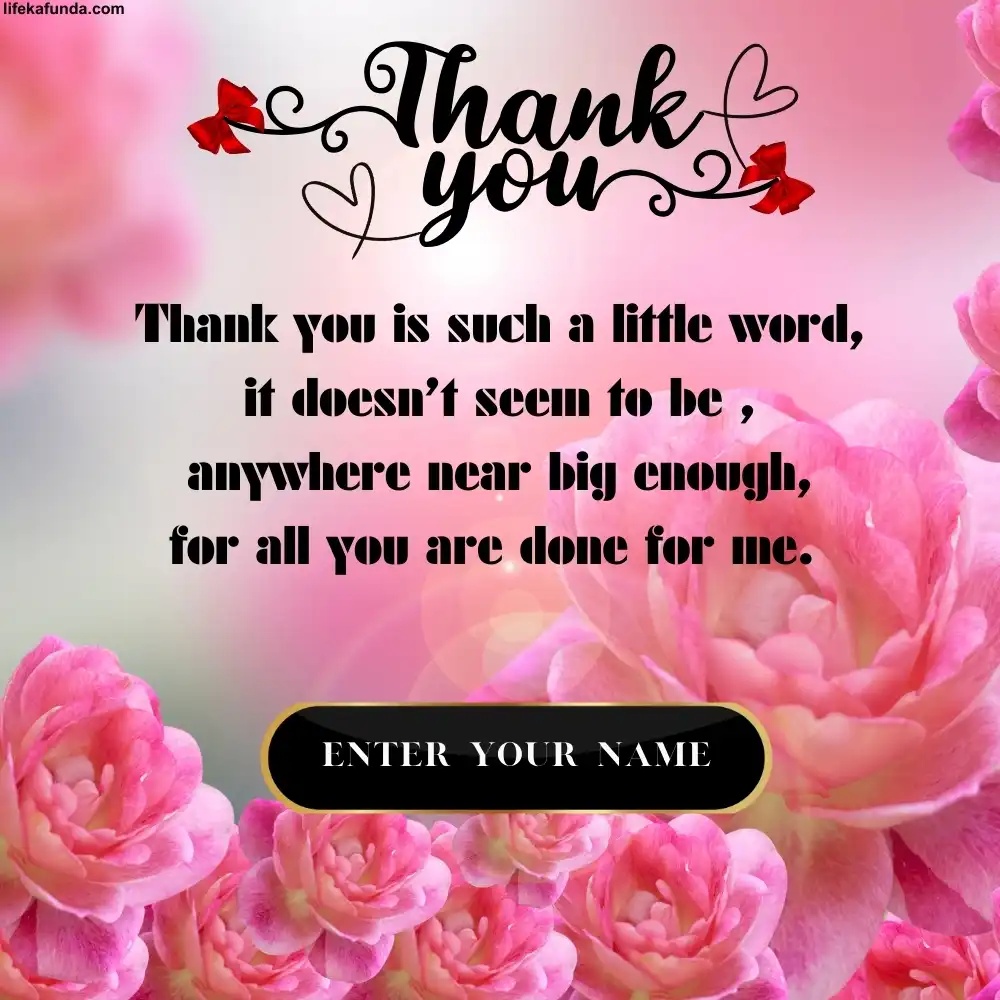 Elegant Thank you greeting cards with name