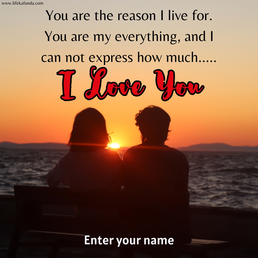 Free Name Editable Love wishes Card