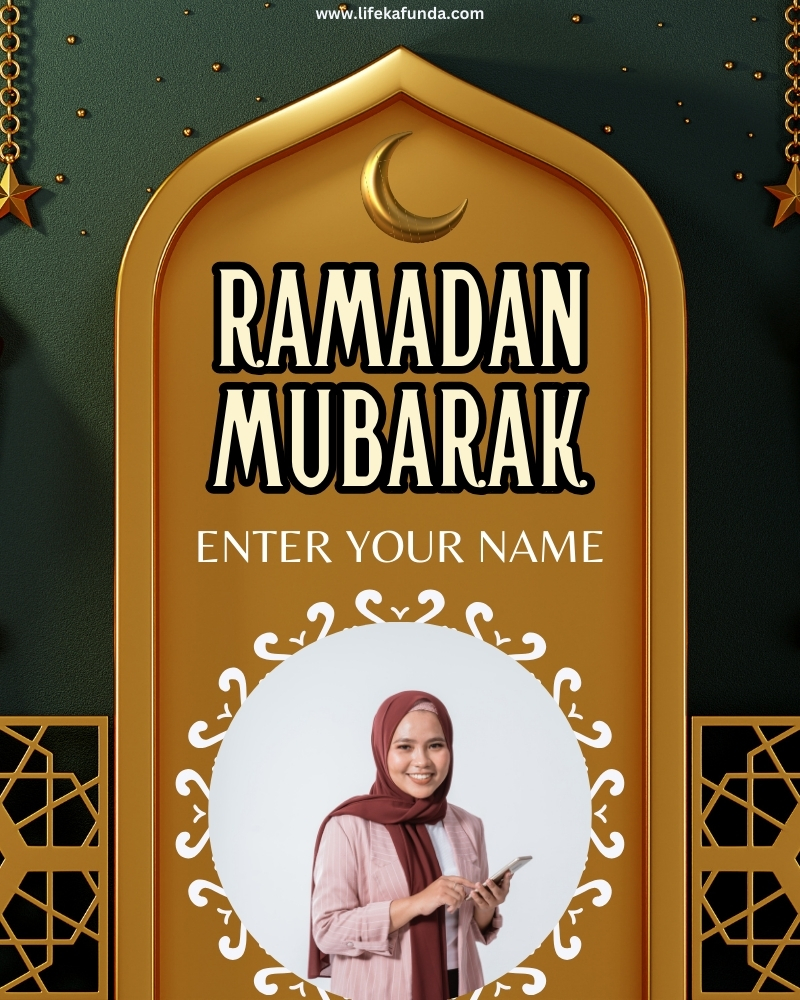 Free Name and Photo Editable Ramadan Wishes Card 2024