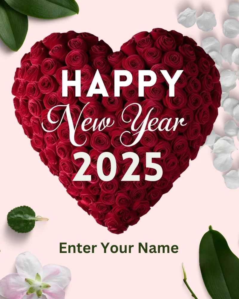 Free Editable New Year Cards with Name