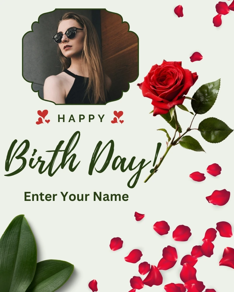 Editable Happy Birthday wishes template for lover