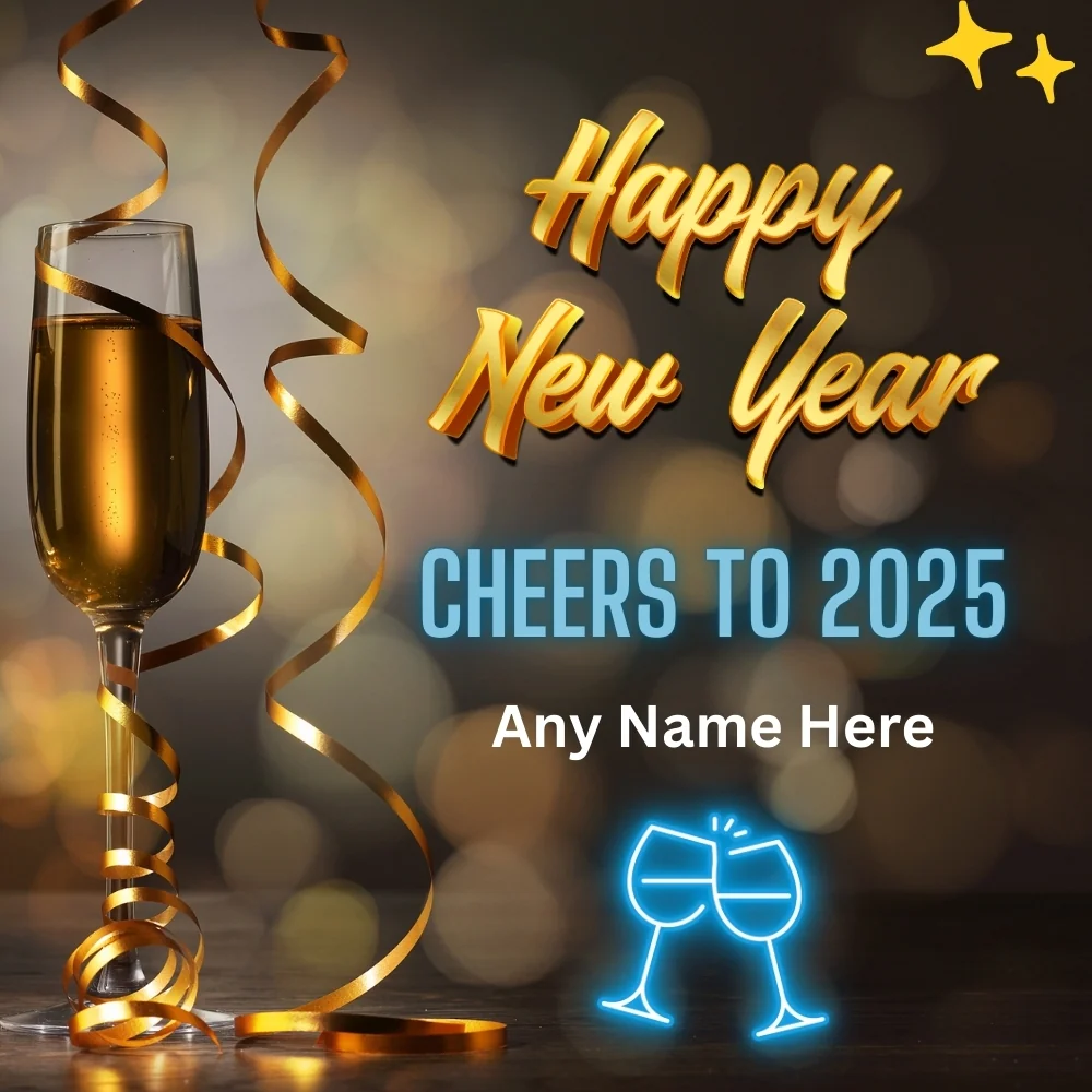 Free latest New Year Greeting card with Name