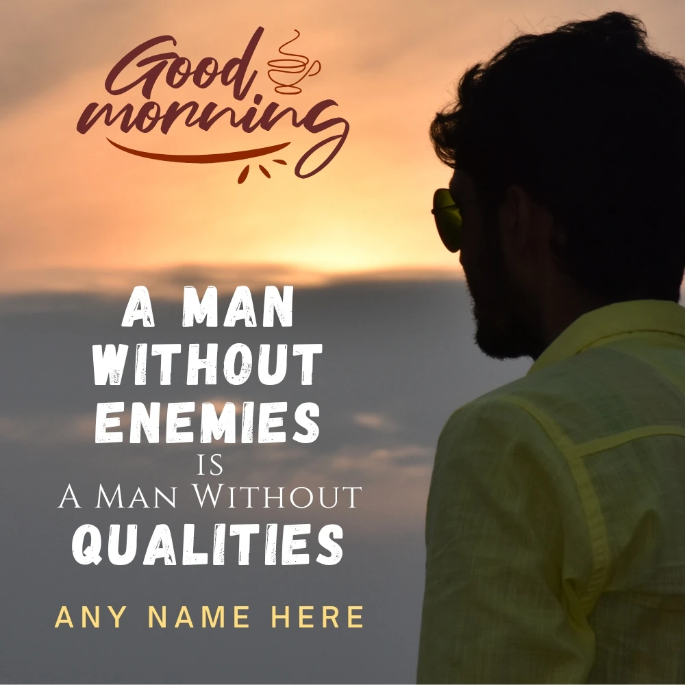 Good Morning Motivational Wishes Card with Name