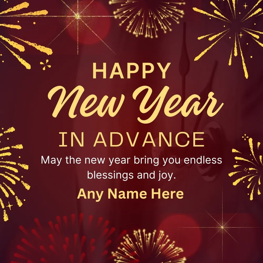 Latest Advance New Year 2025 Card with Name Edit 