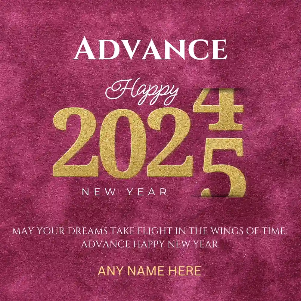 Free Name Editable Advance New Year Quotes Image