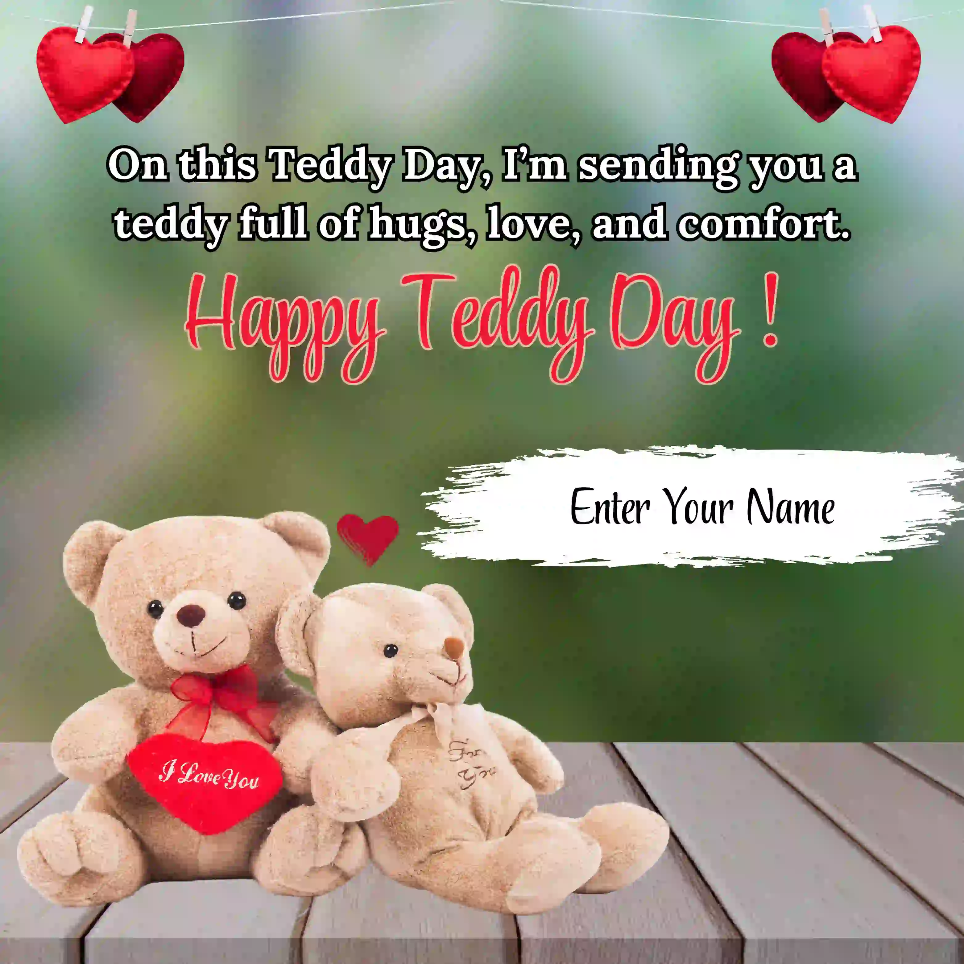 2025 Happy Teddy Day Card with Quotes