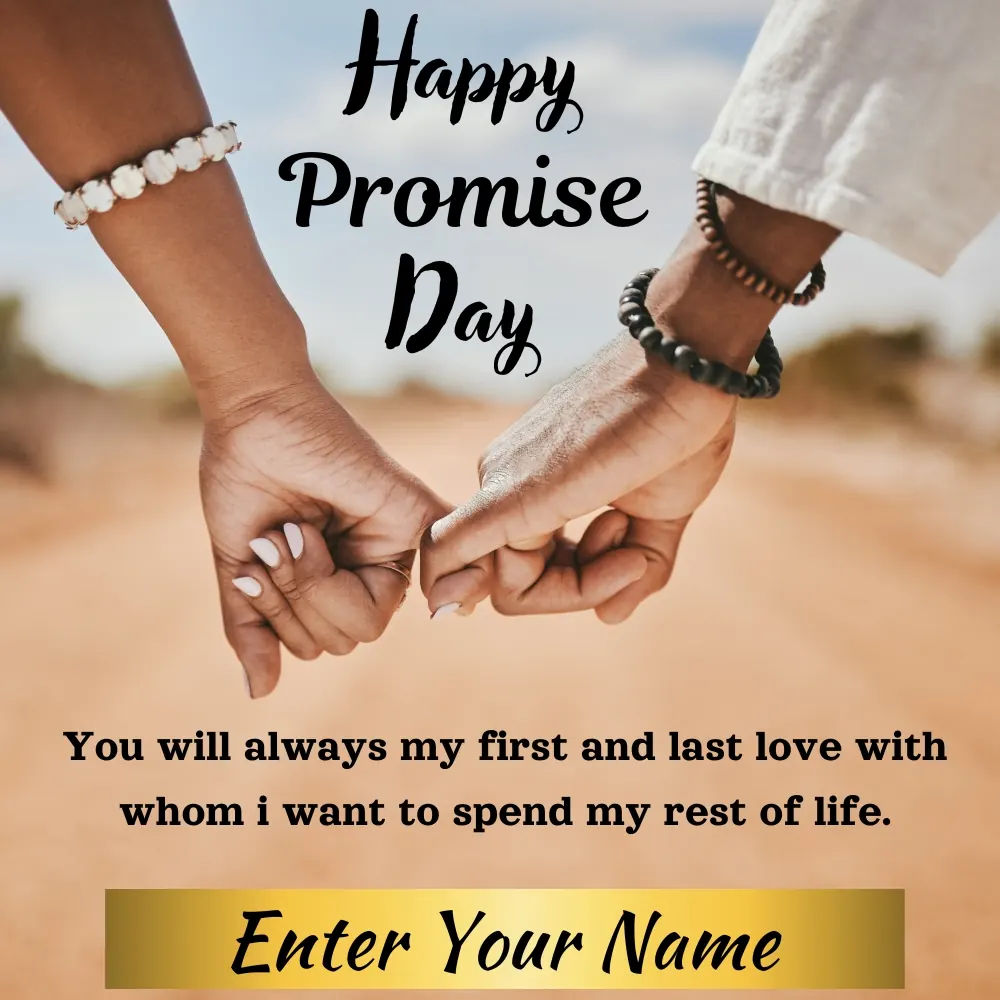 Happy Promise Day Wishes Card For Couple