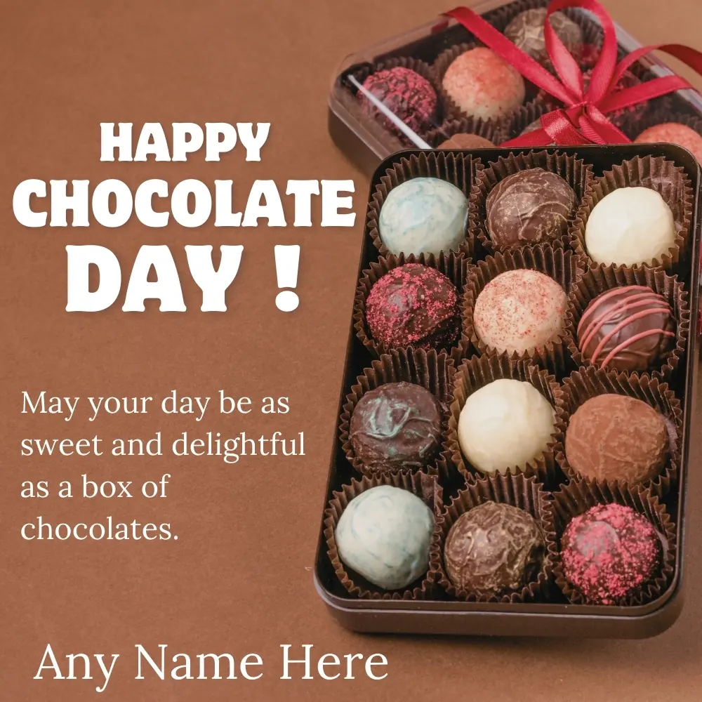 Free Chocolate Day Greeting Card with Quotes