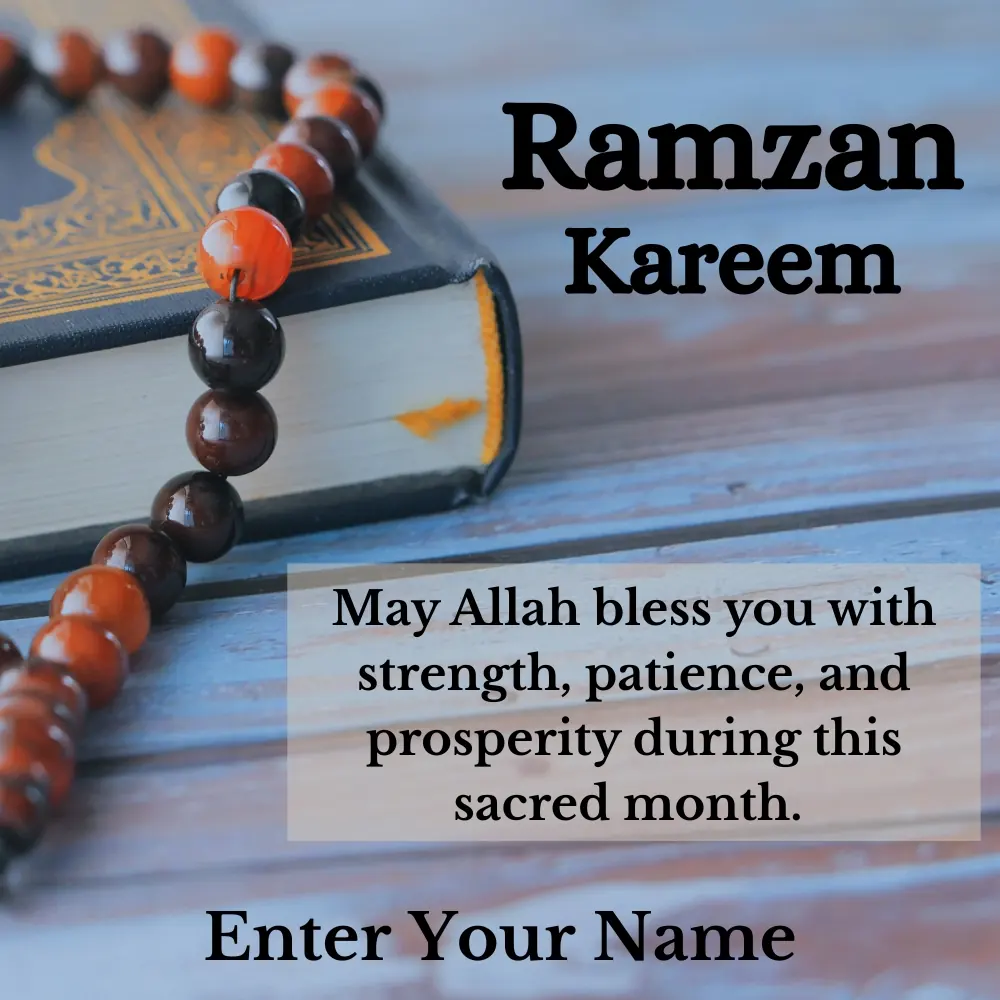 Beautiful Ramzan Mubarak Card with Quotes