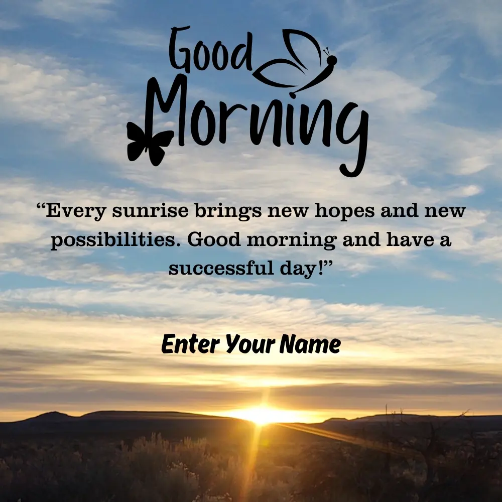 Positive Good Morning Card with Quotes For Whatsapp