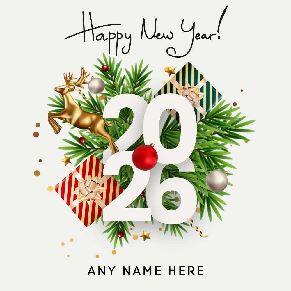 Create Happy New Year 2026 Wishes Card for loved ones