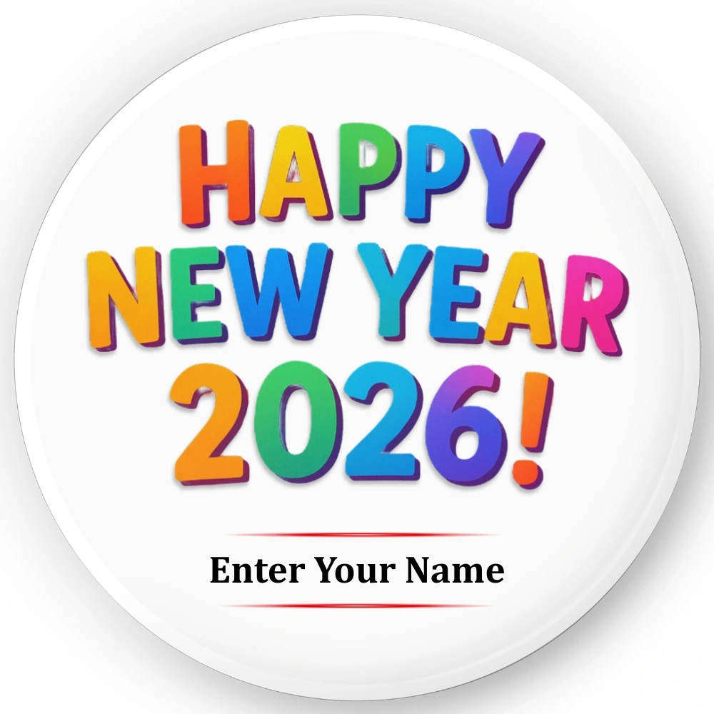 Creative New Year 2026 Wishes Image with Name Edit 