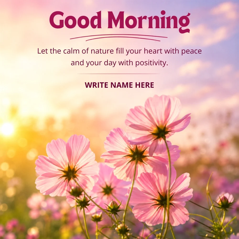 Custom Sunrise Good Morning Wishes Image with Name Edit 