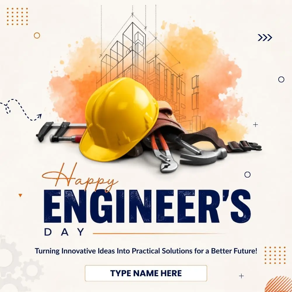 Personalized Happy Engineer's Day Wishes Card with Name