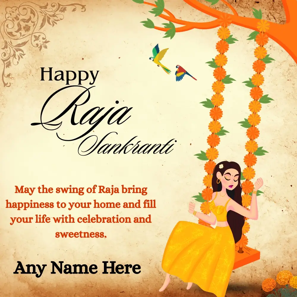 Raja Sankranti Card with name edit