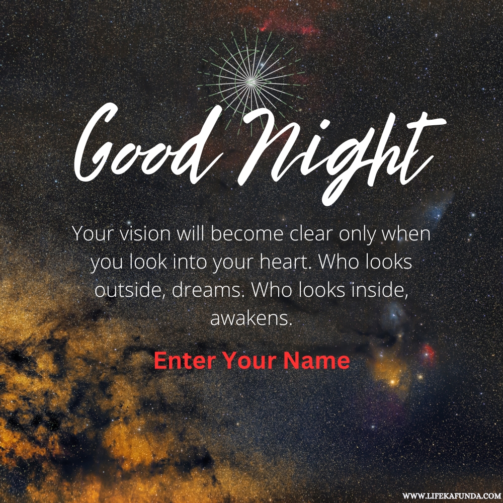 Good Night Wishes Card with Name