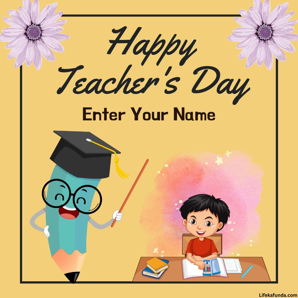 Great Happy Teachers Day with a unique way