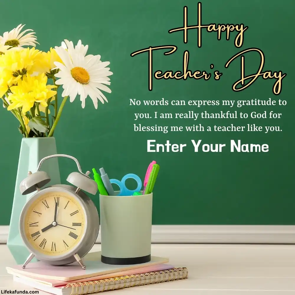 Happy teachers Day wishes card 