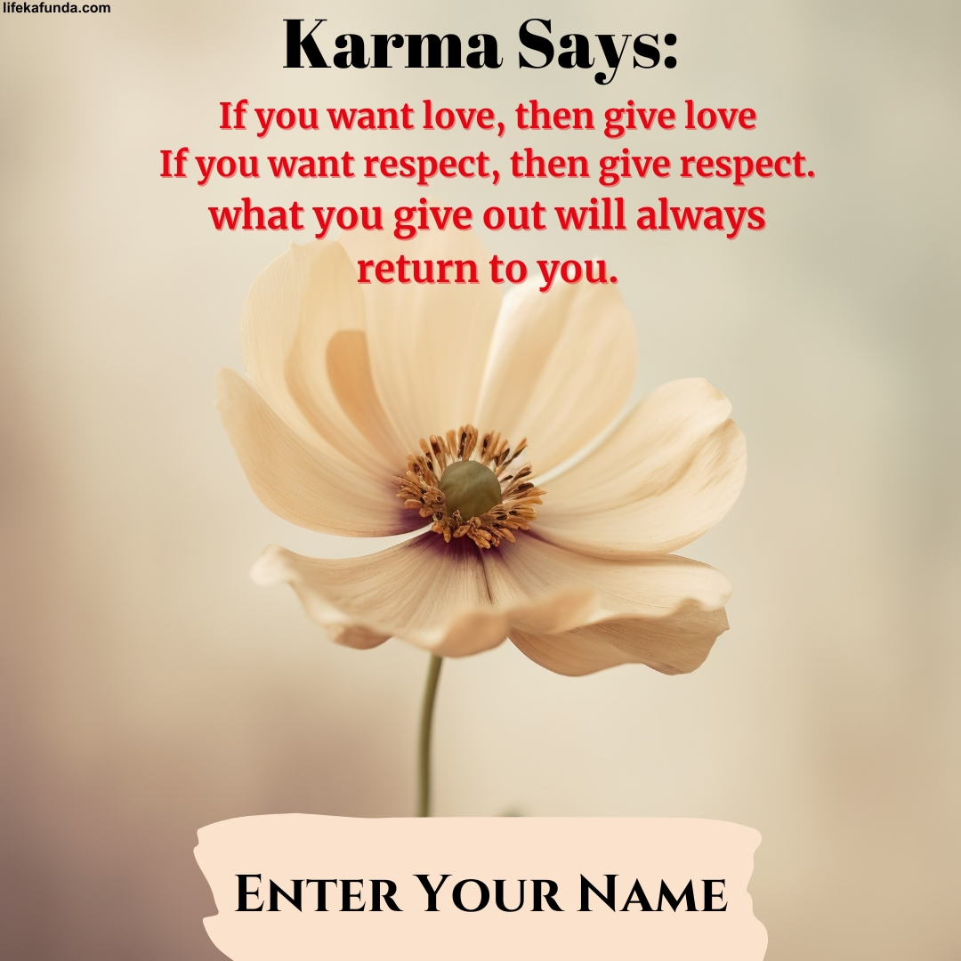 Karma Quotes cards with Name 2024