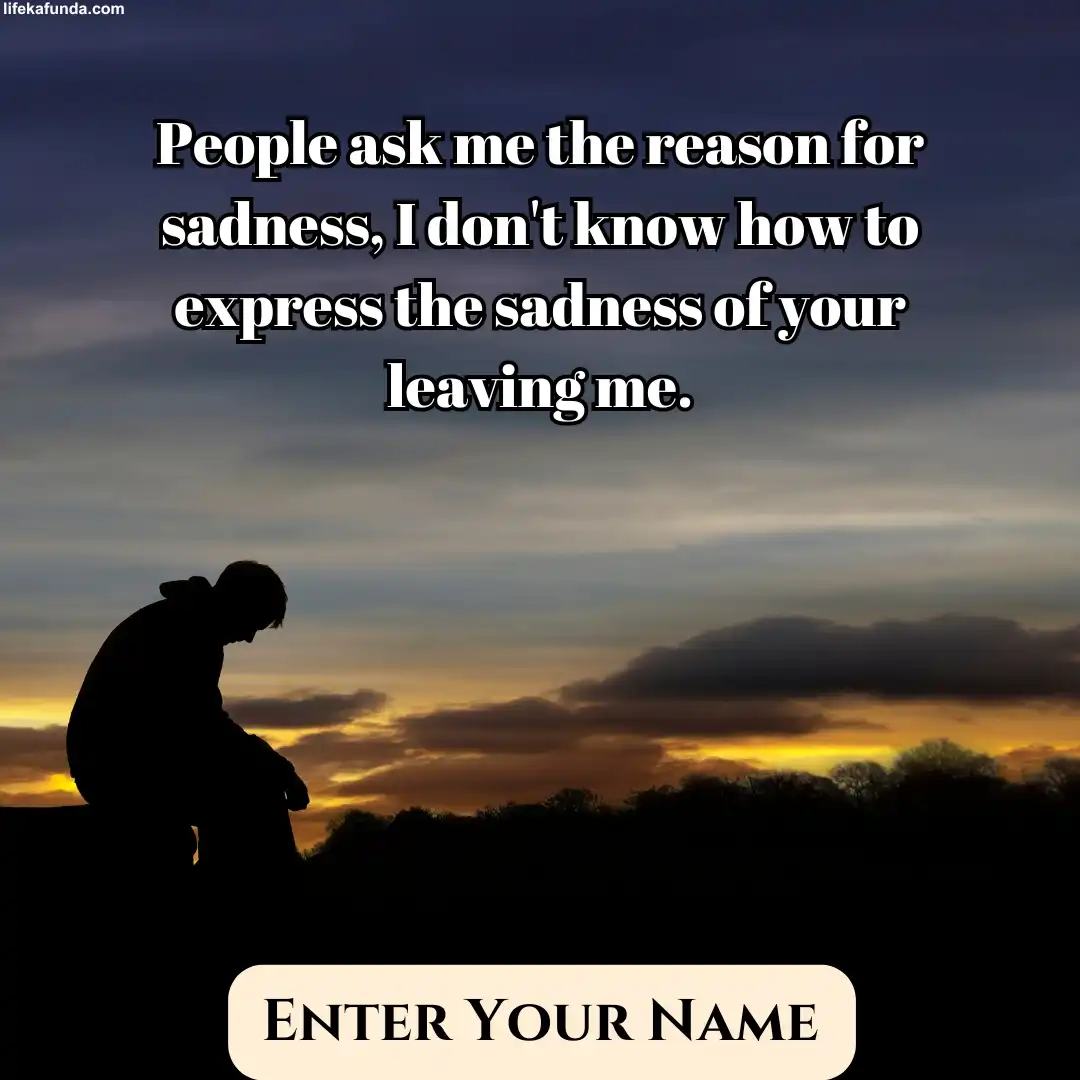 Latest Alone and sad quotes with name