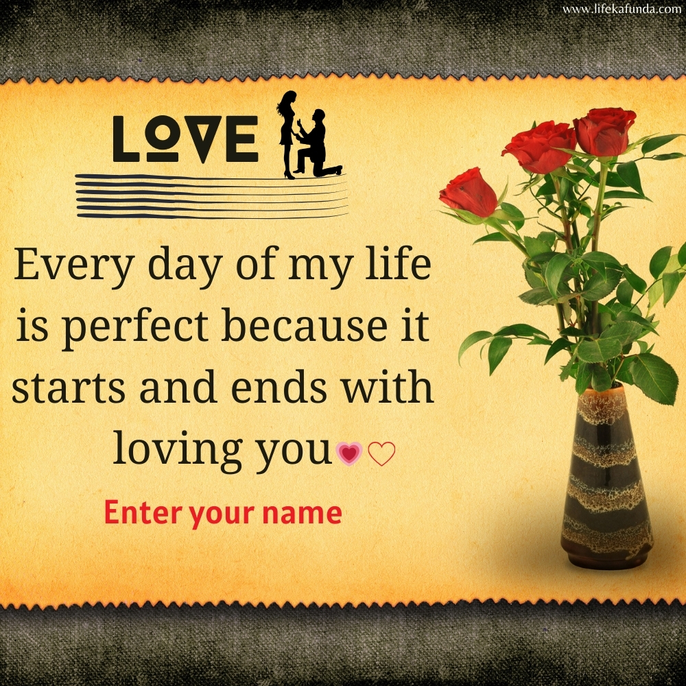Latest Love Wishes Card with Name