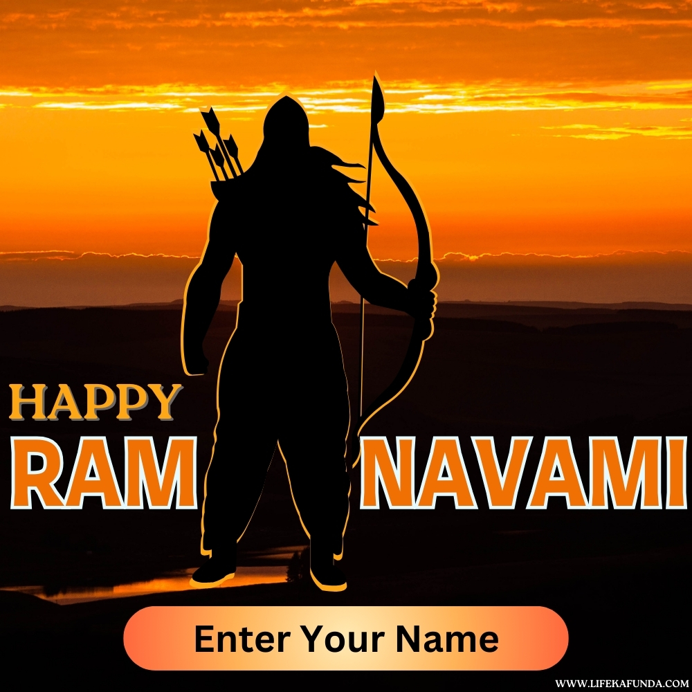 Name Editable Ram Navami Wishes Card