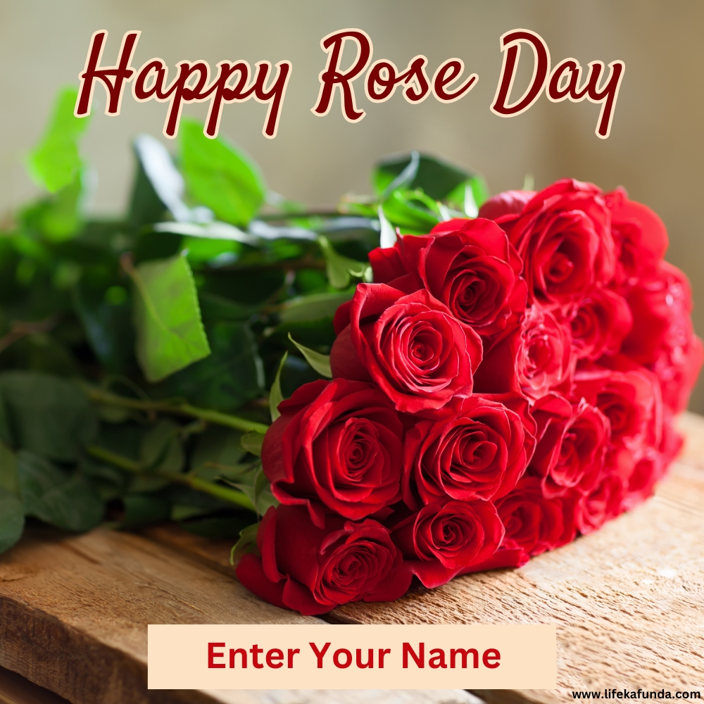 Rose Day Wishes with Name