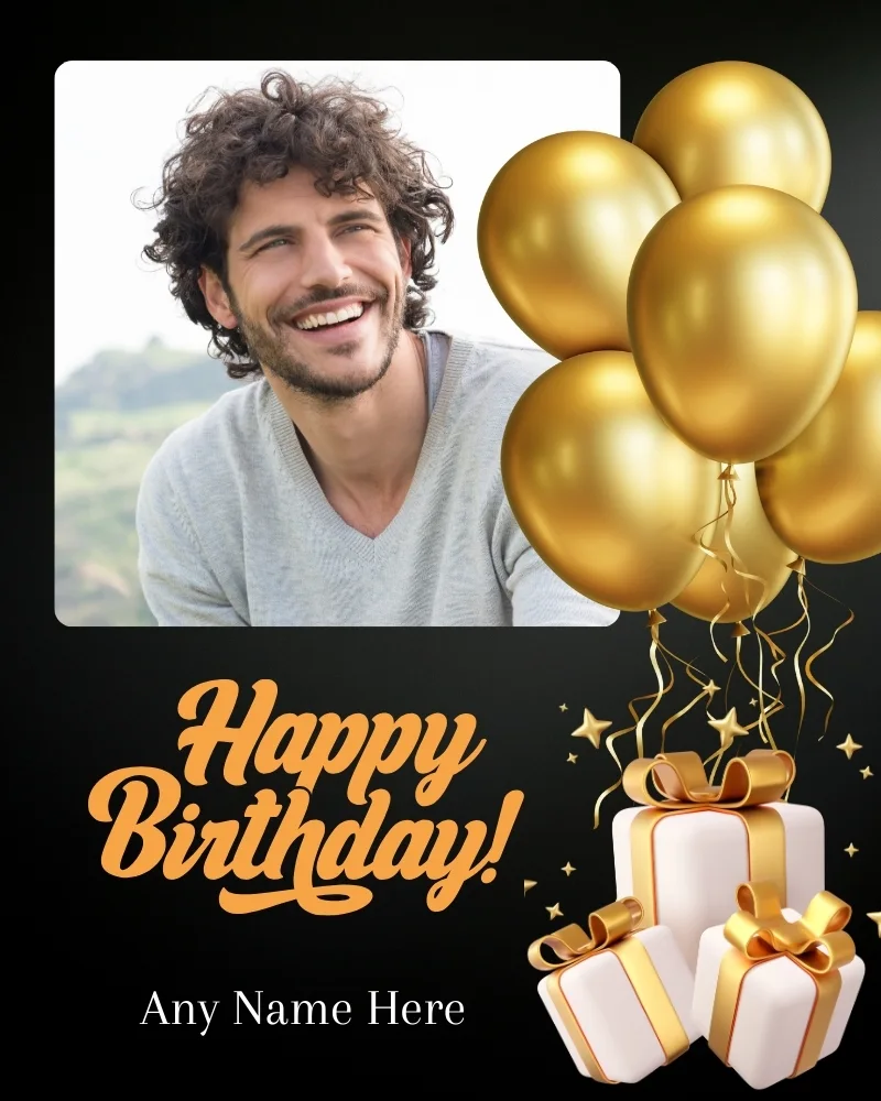 Customized Latest Happy Birthday Card with Photo and Name