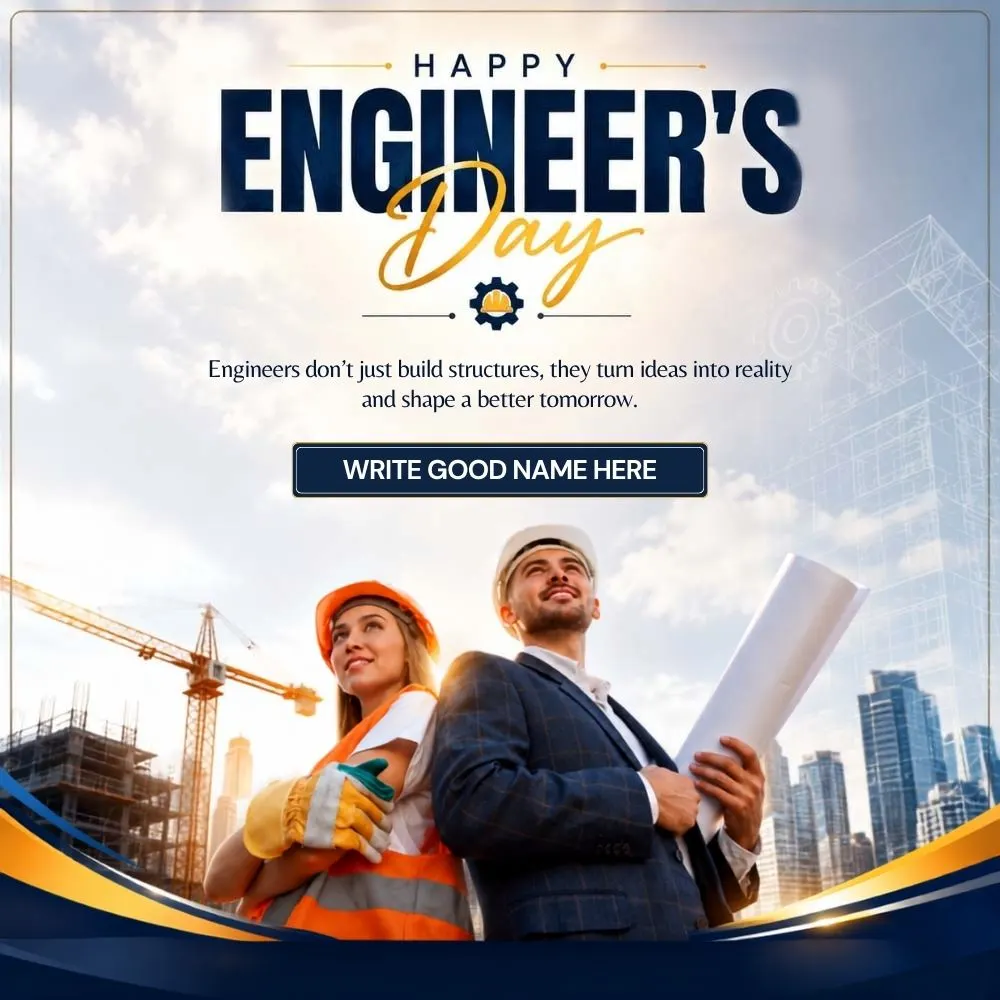 Happy Engineer's Day Greeting Card with Name customization